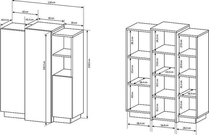 Image du produit Vente-unique Francoli (110 x 45.40 x 133.50 cm)