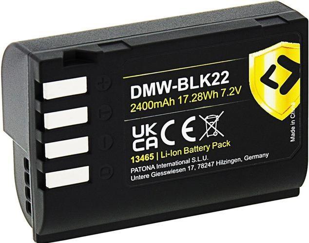 Actual product image Patona PROTECT rechargeable battery Panasonic DMW-BLK22 (Camera battery)