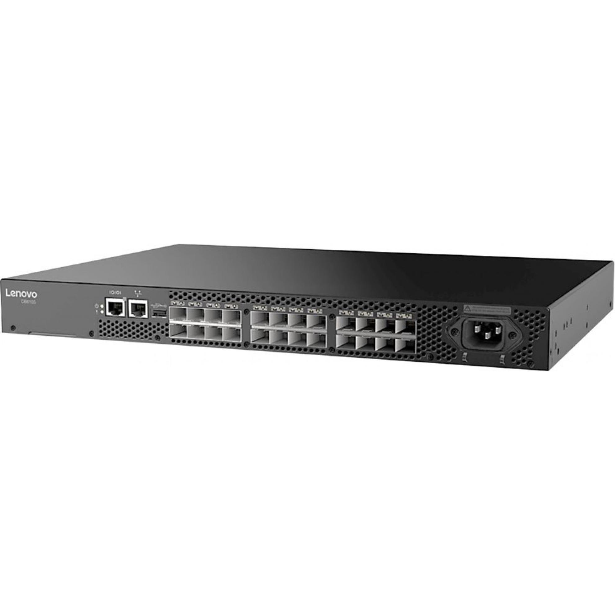 Lenovo ThinkSystem DB610S - Switch - man (26 Ports), Netzwerk Switch, Schwarz