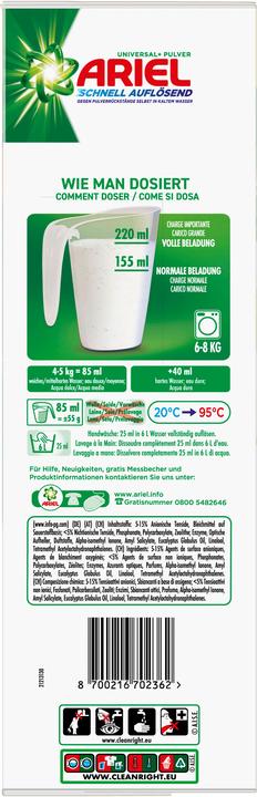 Produktbild Ariel Universal+ (45 Waschgänge, Waschpulver)