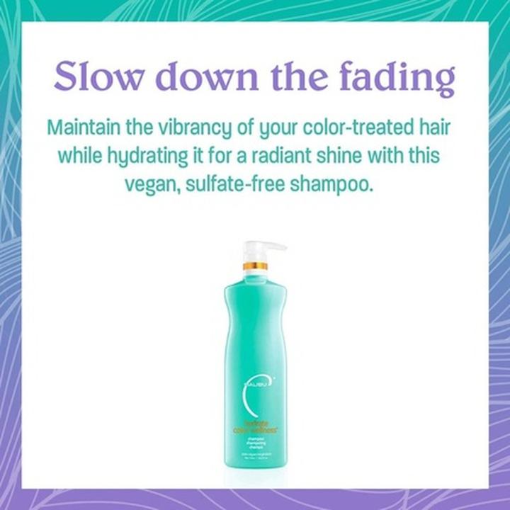 Actual product image Malibu C Hydrate Color Wellness Shampoo 33.8 oz - Color Protect Shampoo for Color Treated Hair (Liquid shampoo)