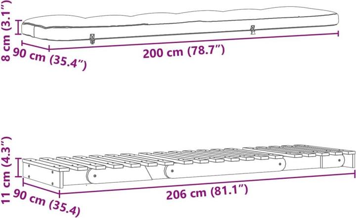 Actual product image vidaXL Futon-Schlafsofa