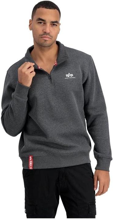 Produktbild Alpha Industries SL met halve rits voor heren Charcoal Heather/White (M)