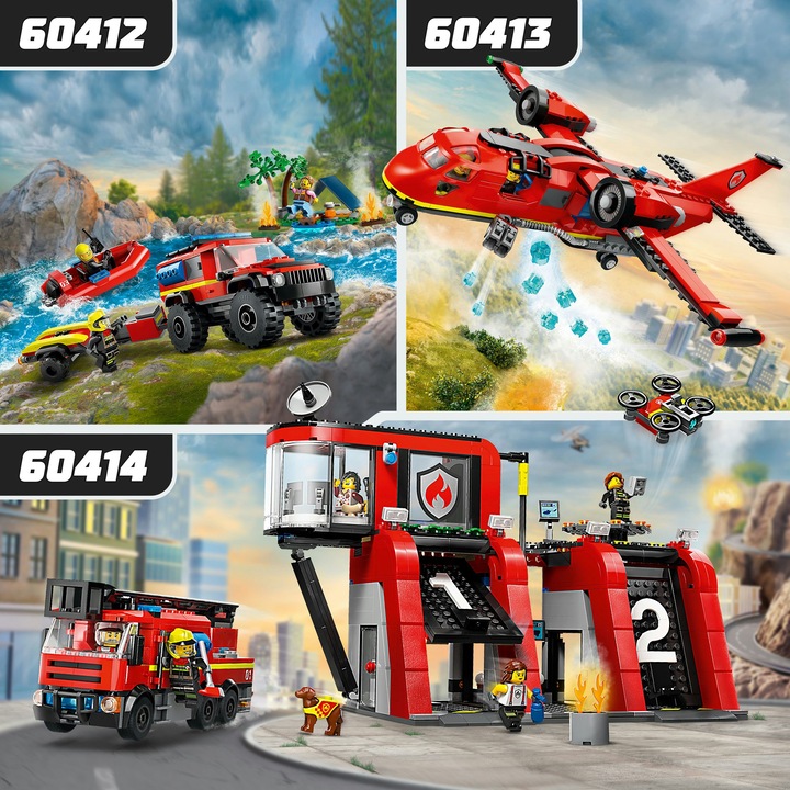 Actual product image LEGO 60414 Fire station with turntable ladder truck (60414, LEGO City)