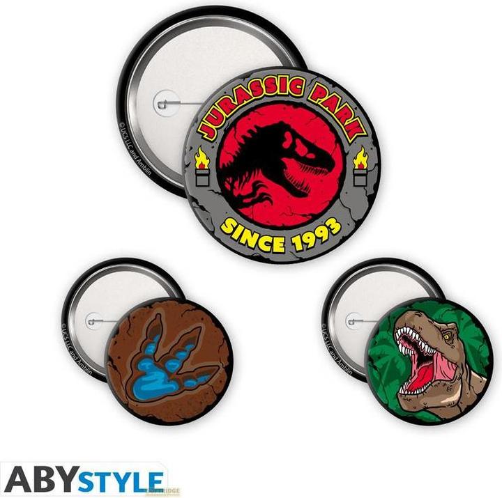 Image du produit ABYstyle JURASSIC PARK - Badge Pack - Logo T-Rex X4