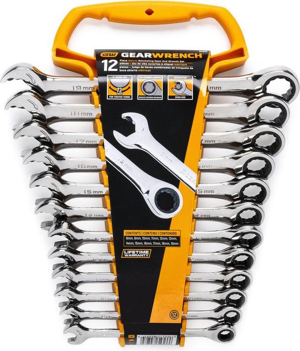 Actual product image Gear Wrench Doppelratschen-Ringmaulschlüssel Set, 72 Zahn, 12-tlg.