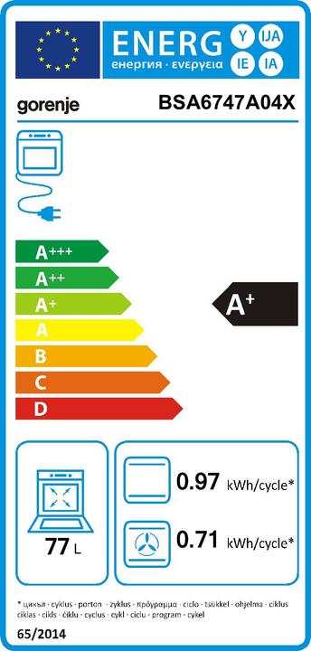 Energy Label Gorenje BSA6747A04X