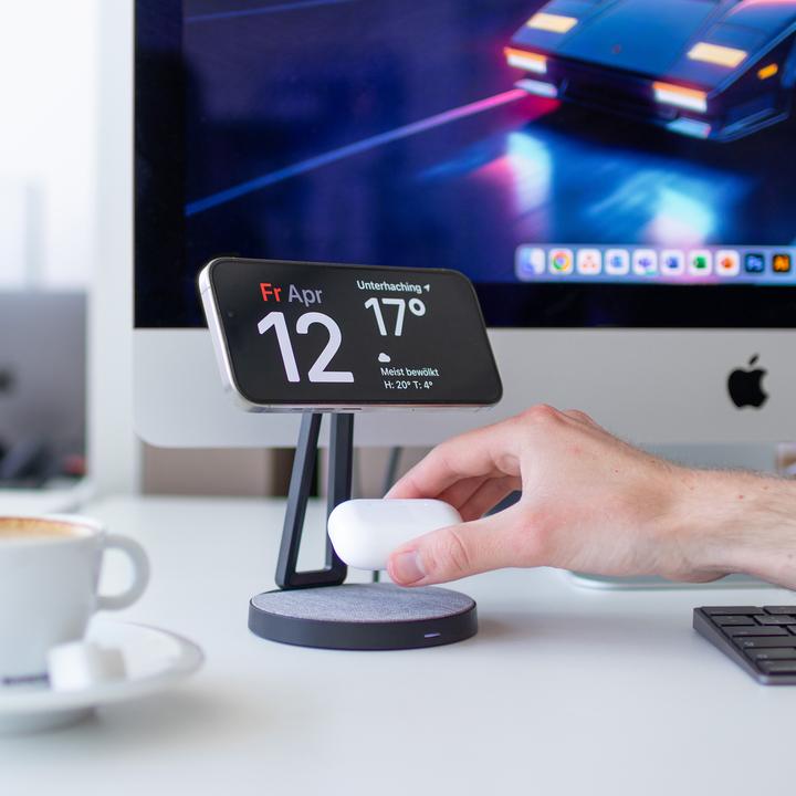 Produktbild Xlayer Magfix Pro 2 In 1 Kabelloses Ladegerät 15W Schwarz (15 W)