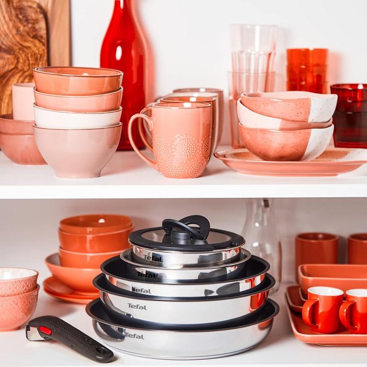 Image du produit Tefal Ingenio Emotion Ensemble de poêles 8 pièces, acier inoxydable, Argenté - L89798 (Set de poêles + casseroles, Acier inoxydable)