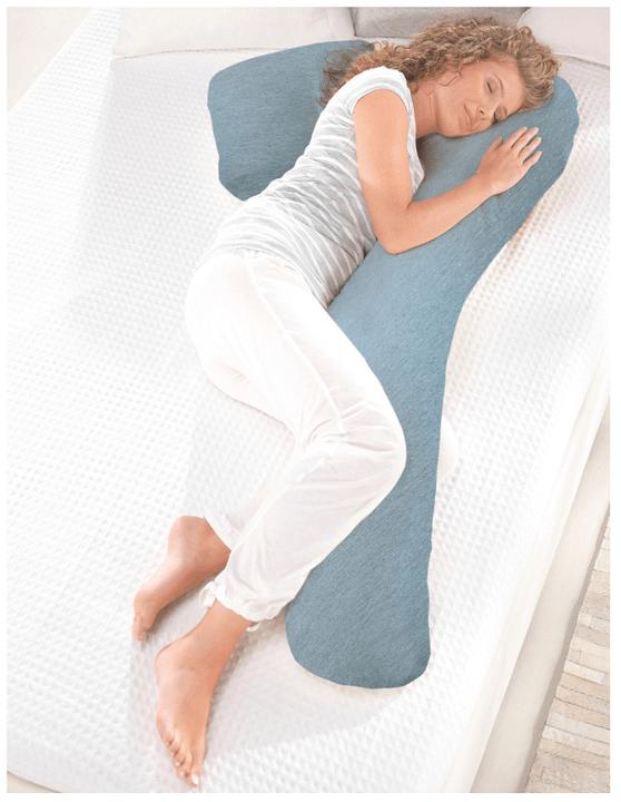 Produktbild Theraline Stillkissen Bezug my7 blau-grau Bambus (150 cm)