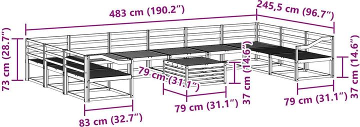 Produktbild vidaXL Outdoor-Sofa