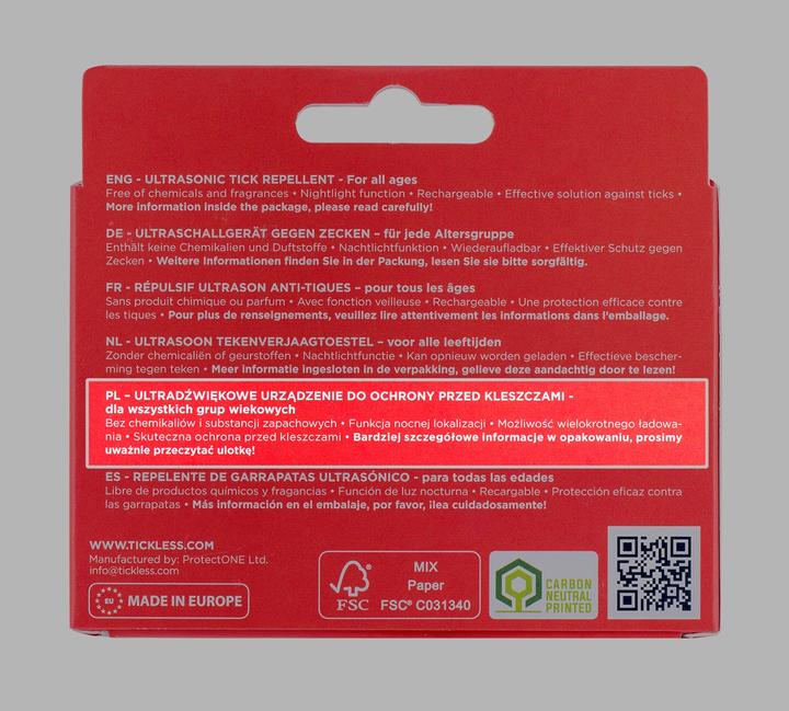 Image du produit Tickless Active, Automatique, Insectifuge, Corail, Batterie