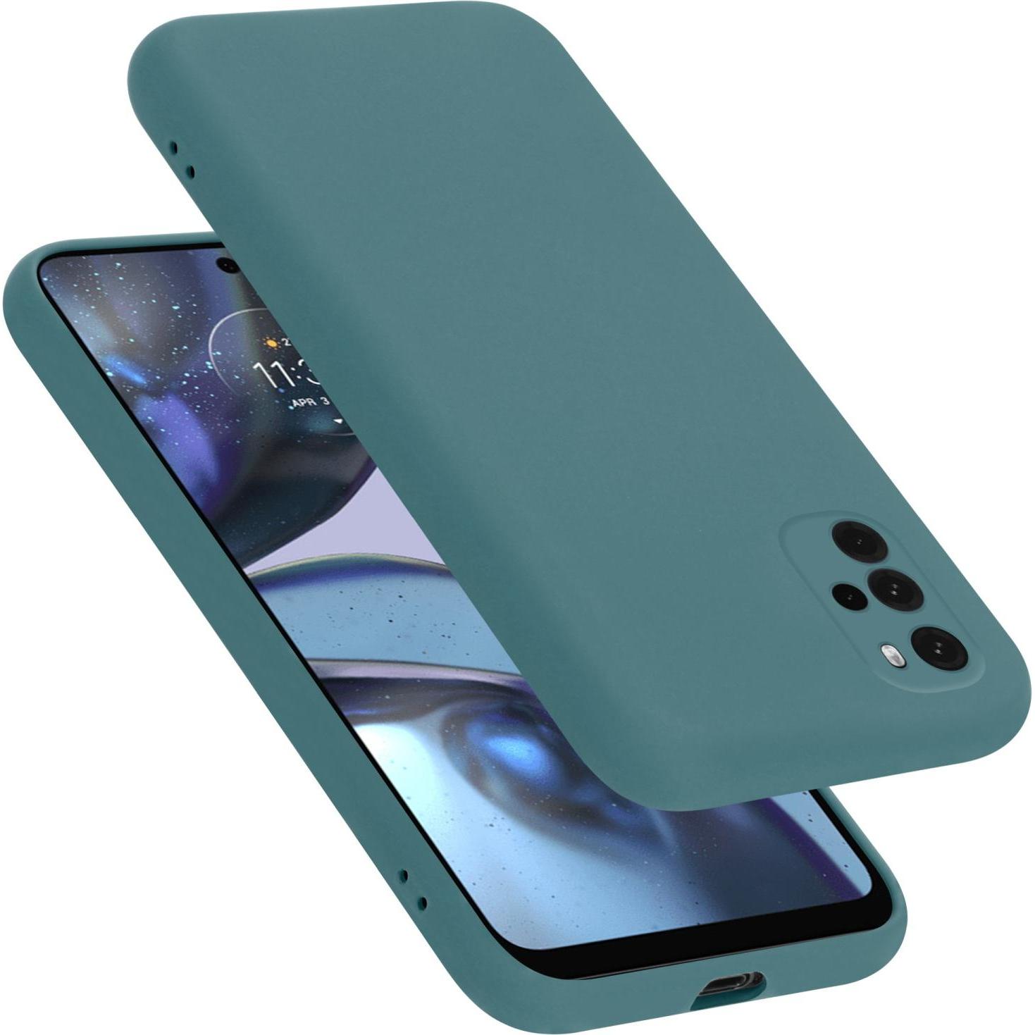 Cadorabo TPU Liquid Silicone Case Hülle für Motorola MOTO G22 (Motorola Moto G22), Smartphone Hülle, Grün