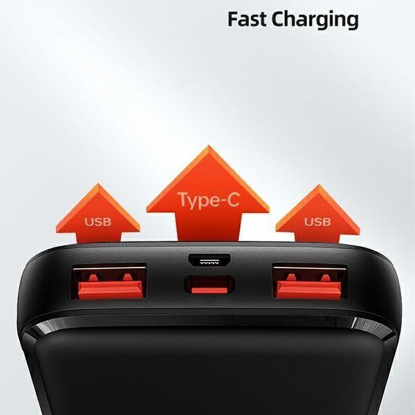 Produktbild Usams PB58 10000 mAh Power Bank Black (10KCD16101) (10000 mAh, 22.50 W, 37 Wh)