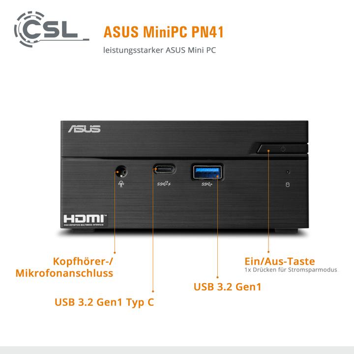 Actual product image ASUS PN41 (Intel Celeron N5100, 16 GB, 1000 GB)