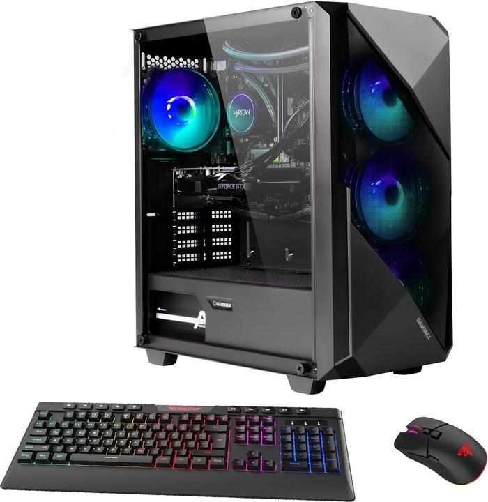 Actual product image Hyrican Gaming PC Ryzen 7 5700X water cooling 32GB RAM 2TB SSD RTX 4060 Windows 11 (Striker 7323) (AMD Ryzen 7 5700X, 32 GB, 2 GB, GeForce RTX 4060)