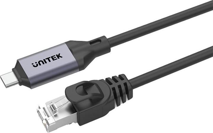 Unitek Kabel USB USB-C - RJ-45 2 m Czarno-srebrny (C18148AGY01-2M) (USB-C)