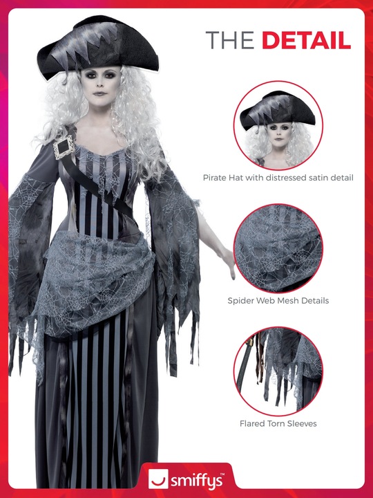 Produktbild Smiffys Piratin - Ghost Ship Princess (36, 38)