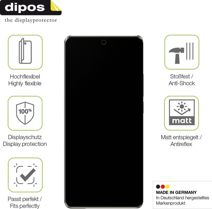 Immagine prodotto Dipos Full-Cover Pellicola Protettiva opaco (1 pz., Ulefone Armor 17 Pro)