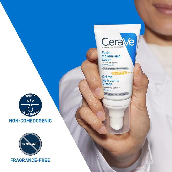 Image du produit CeraVe Crème hydratante pour le visage (52 ml, Crème de jour, SPF 30)