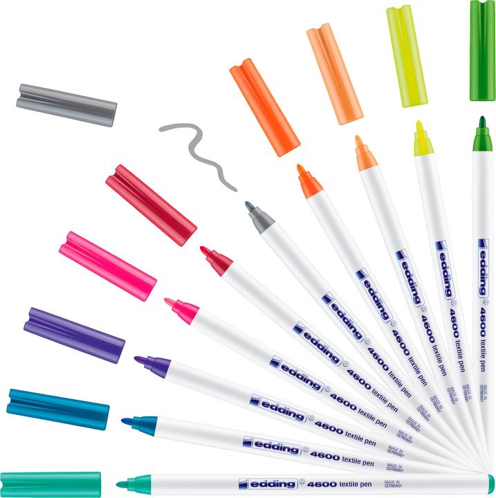 Actual product image Edding Coloured fabric markers, 10 pieces, 4600 (Sorted, 1 mm, 10 x)