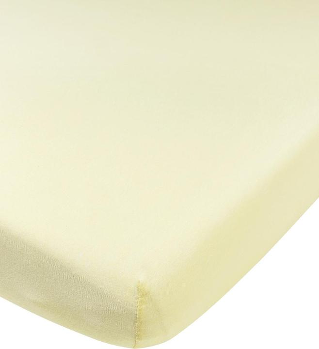 Actual product image Meyco Home jersey fitted sheet 90x200 soft yellow (90 x 200 cm)