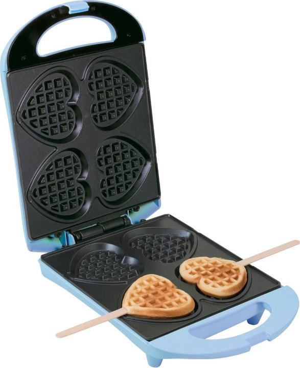 Actual product image Bestron Heart waffle maker, blue