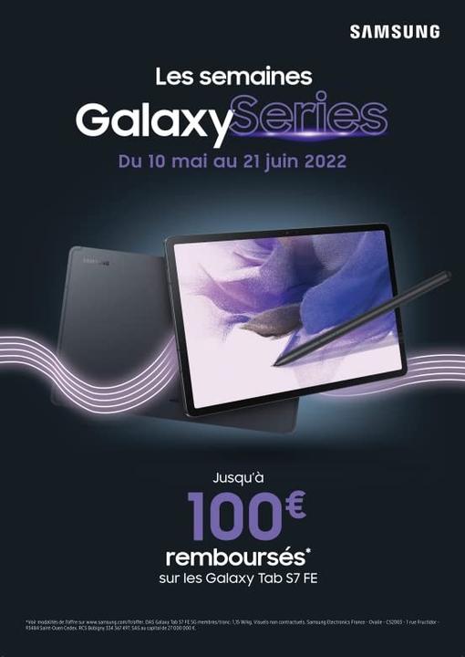 Image du produit Samsung Galaxy Tab S7 FE (WLAN uniquement, 12.40", 64 Go, Mystic Pink)