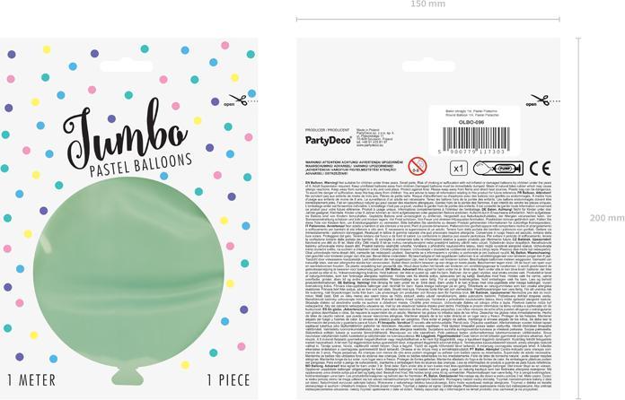Produktbild Partydeco Ballon Jumbo Pistache Pastel (1x)