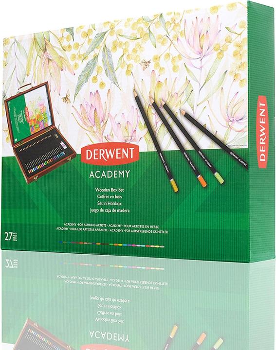 Immagine prodotto Derwent Astuccio per pastelli Academy in legno, 27 pezzi (Multicolore, 27 x)