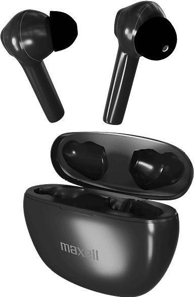 Maxell Dynamic+ Wireless Headphones with Charging Case Bluetooth Black (4 h, Wireless)