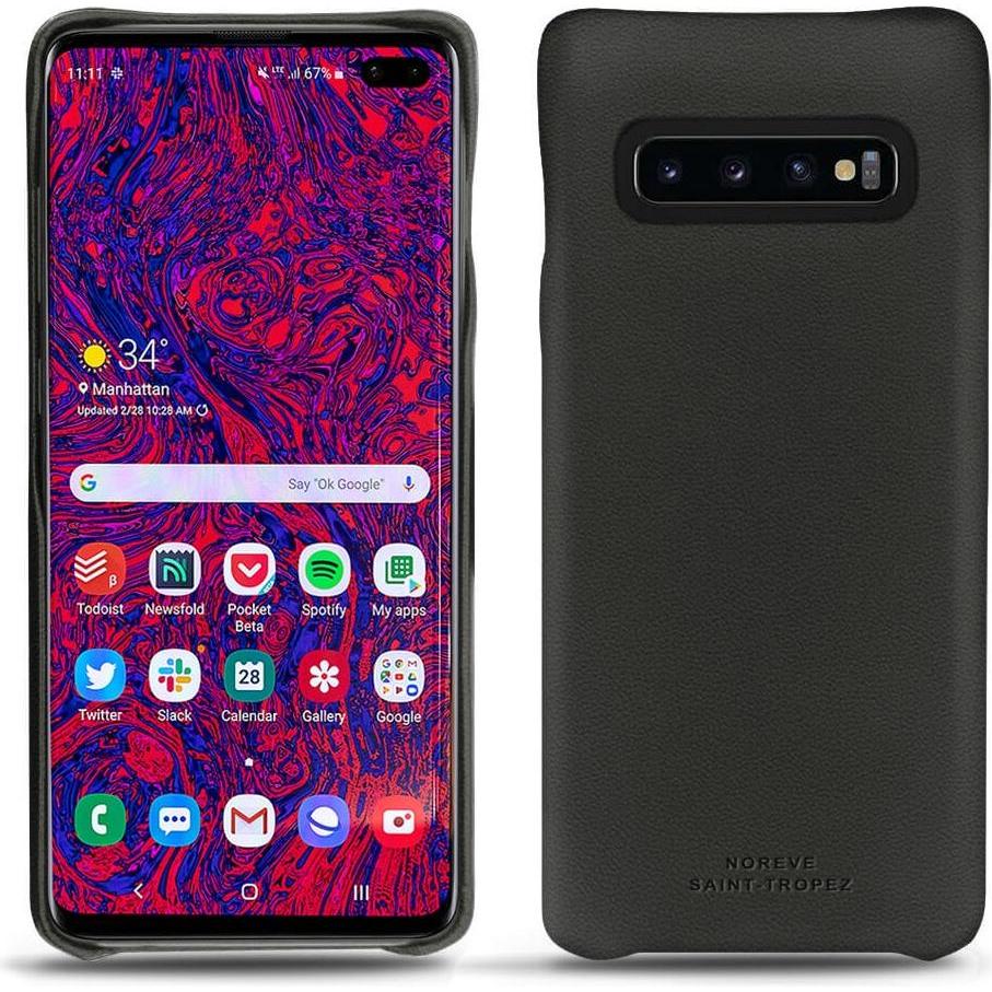 Noreve Lederschutzhülle (Samsung Galaxy S10 5G), Smartphone Hülle, Schwarz