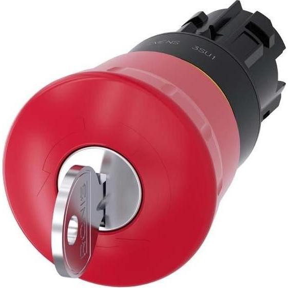 Siemens Emergency stop pushbutton, 22mm, red, Taster + Schalter, Rot
