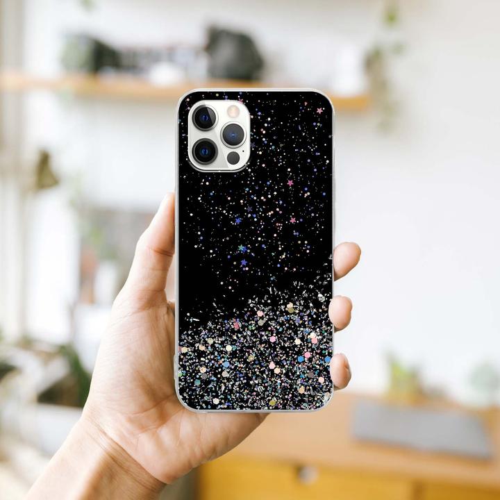 Actual product image Cadorabo TPU cover sparkling glitter (Apple iPhone 12 Pro Max)