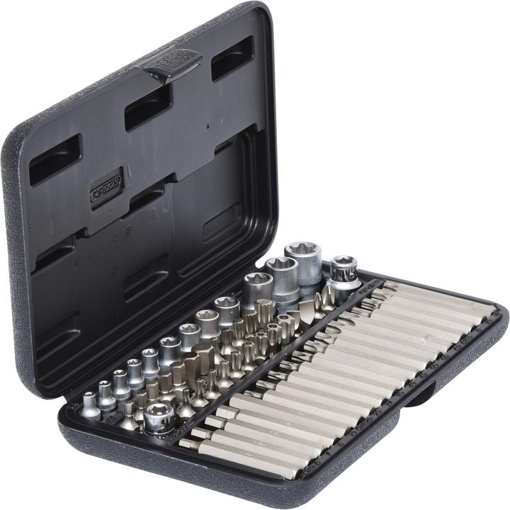 Actual product image KS Tools 1/4-1/2 TX socket and bit set. 57 pcs.