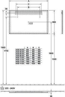 Produktbild Villeroy & Boch LED-Badspiegel More to see one 50 x 60 cm A430A700 (50 x 60 cm)