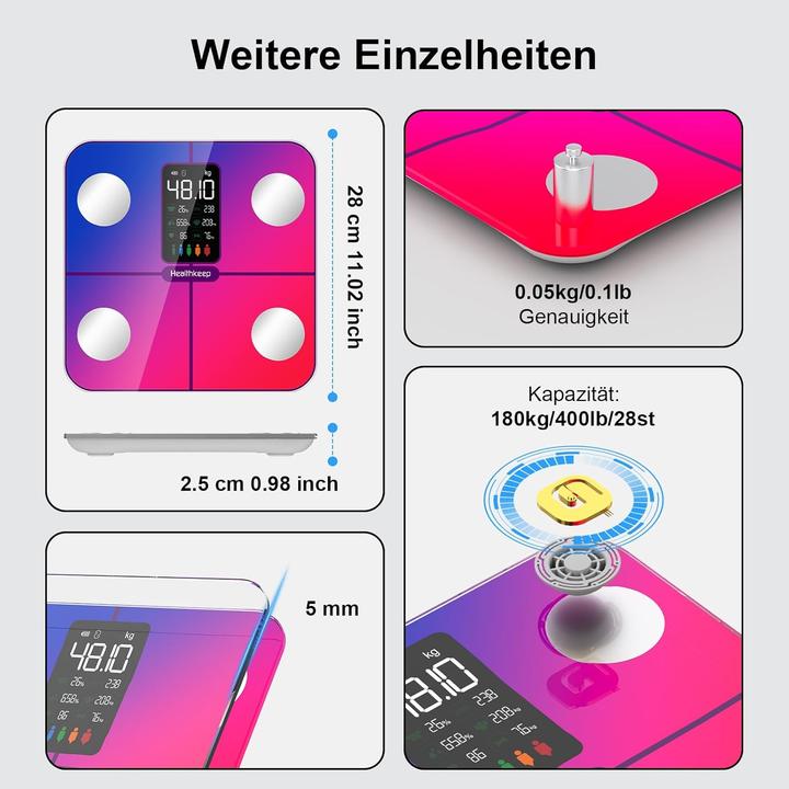 Actual product image Healthkeep Body fat scale (180 kg)