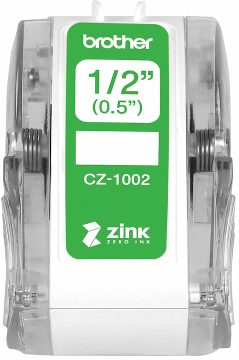 Productafbeelding Brother CZ-1002 etikettenrol (1.20 cm, Wit)