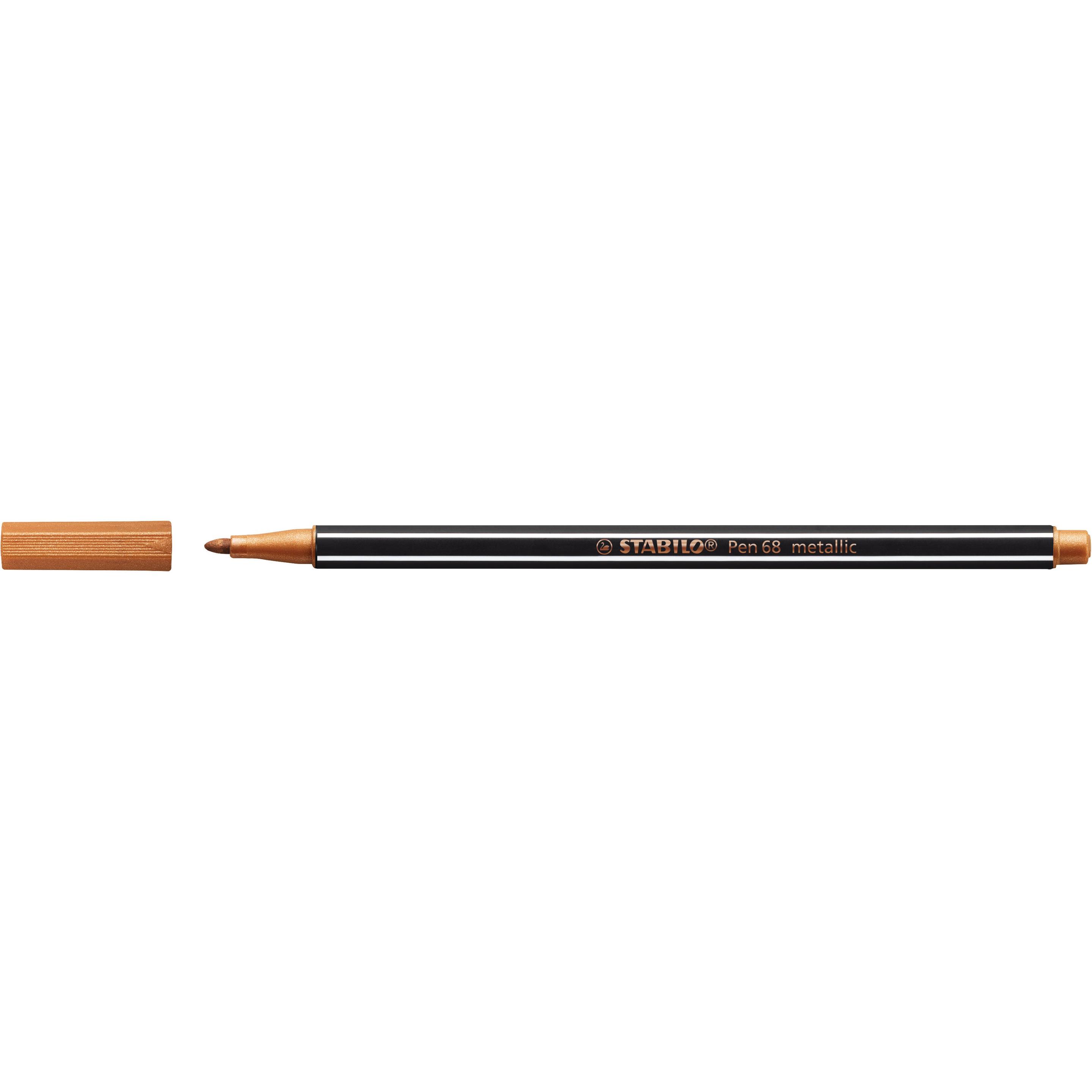 10x STABILO, Malstifte, Pen 68 Premium Metallic-Filzstift (Kupfer, 1 x)