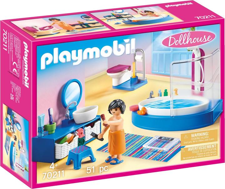 Produktbild Playmobil Badezimmer (70211, Playmobil Dollhouse)