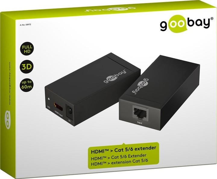 Immagine prodotto Goobay Estensore HDMI/CAT 5/6 (Estensore CAT)