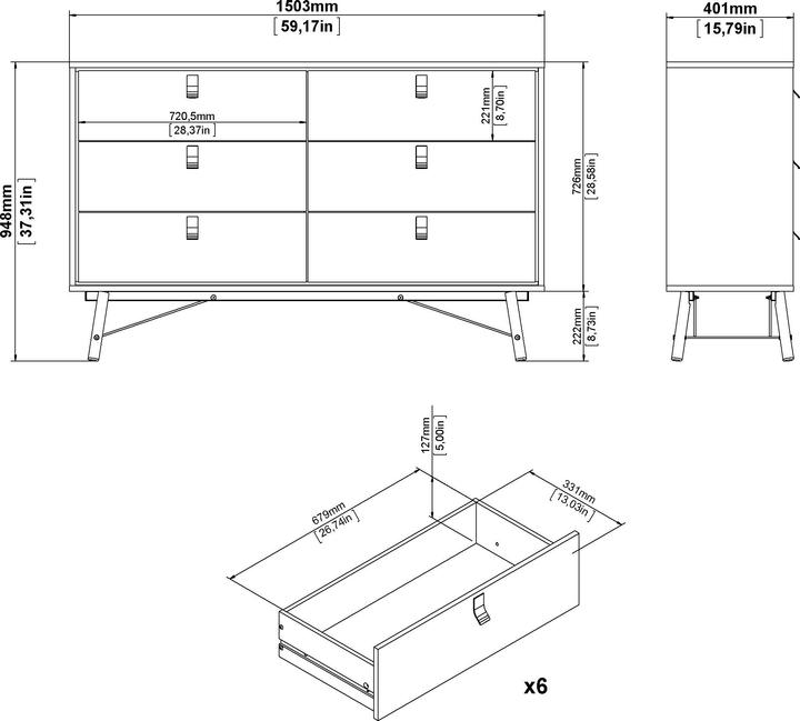 Produktbild Tvilum Ry (150.30 x 40.10 x 94.80 cm)