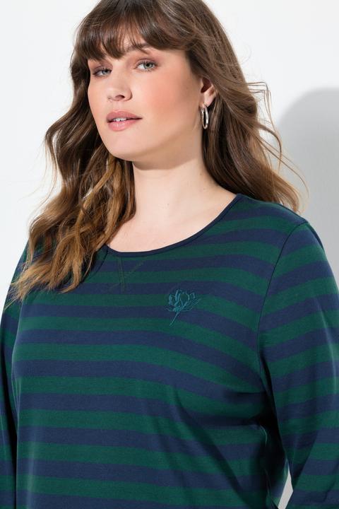 Produktbild Ulla Popken Shirt, Ringel, Rundhals, Langarm (54)