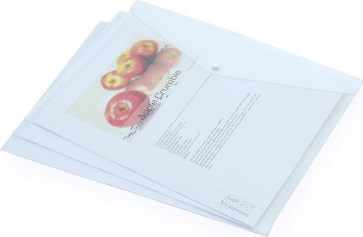 Actual product image Rapesco Eco document folder with push button (A4, 5x)