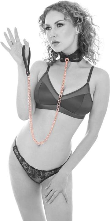 Actual product image Sportsheets Sex And Mischief Brat Collar And Leash Black 90 cm