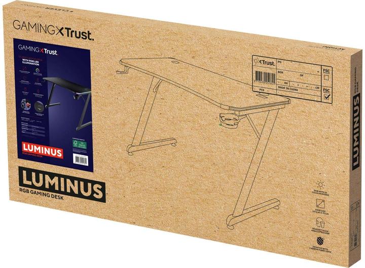 Image du produit Trust GXT 709 Luminus Gaming LED Desk