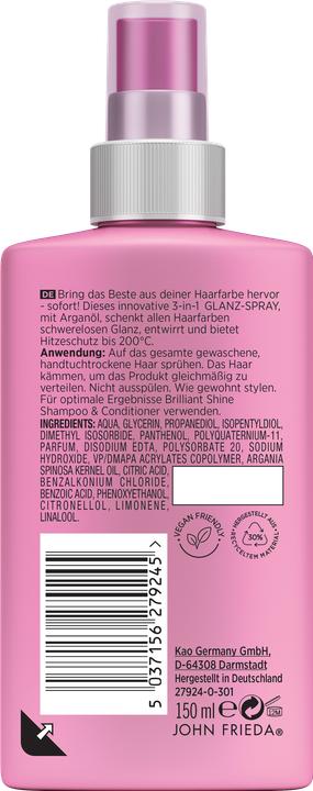 Produktbild John Frieda Brilliant Shine - Glanz-Spray (150 ml)