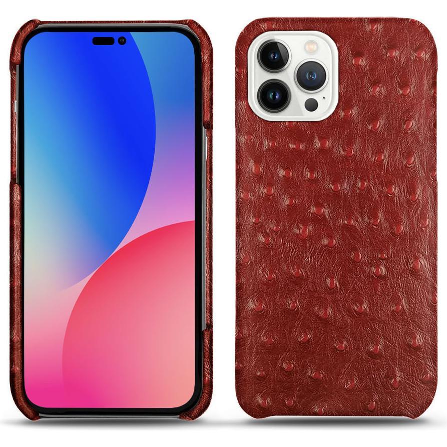 Noreve Lederschutzhülle (Apple iPhone 14 Pro Max), Smartphone Hülle, Rot