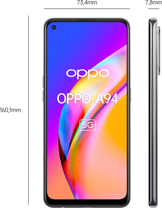 Produktbild OPPO A94 5G (128 GB, Black, 6.43", Dual SIM, 5G)