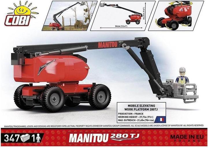 Actual product image Cobi 1683 - 347 PCS Manitou 280TJ (Mobile elevating work platform)